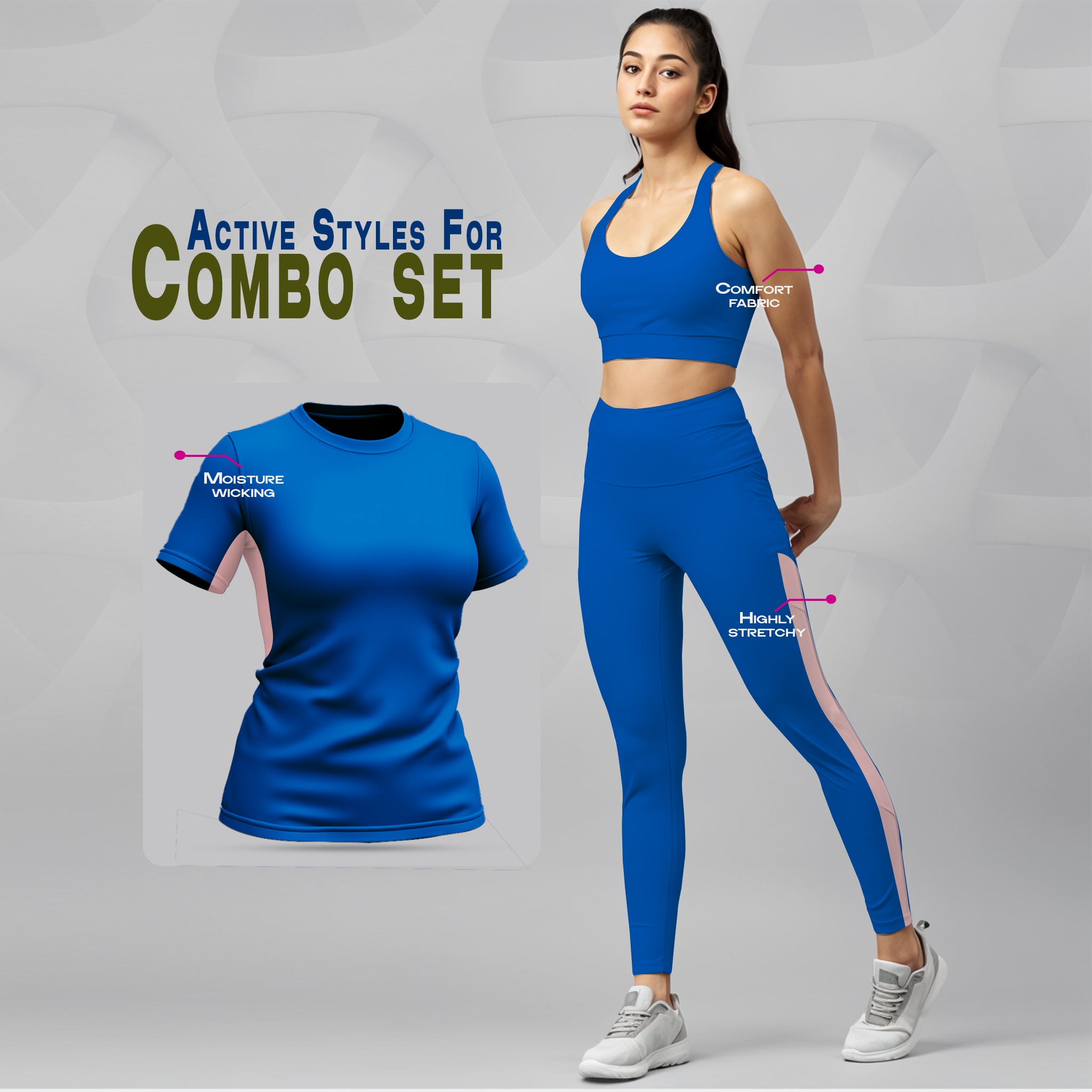 Stylish Active Wear 3 In 1 Combo