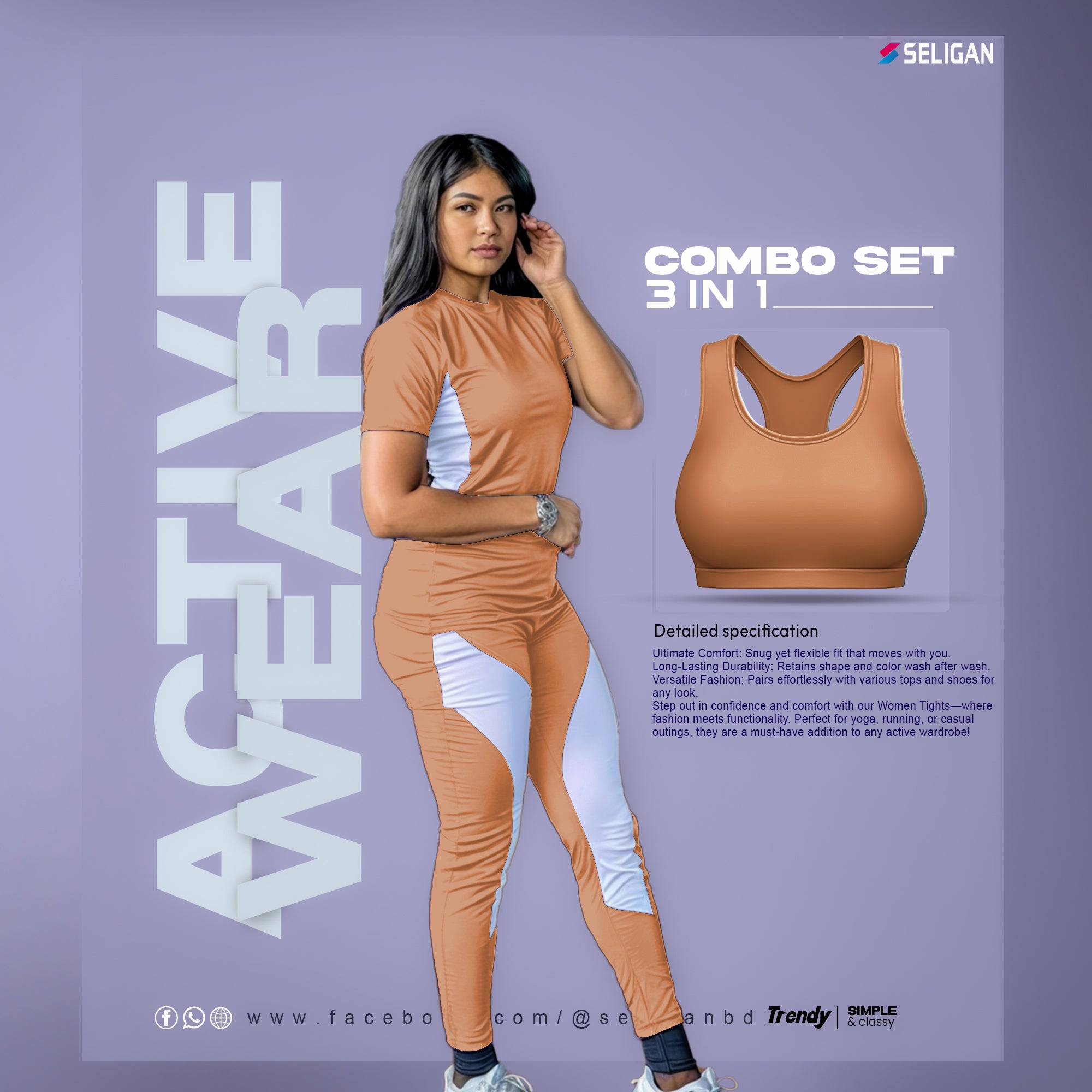 Stylish Active Wear 3 in 1 Combo 005